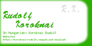 rudolf koroknai business card